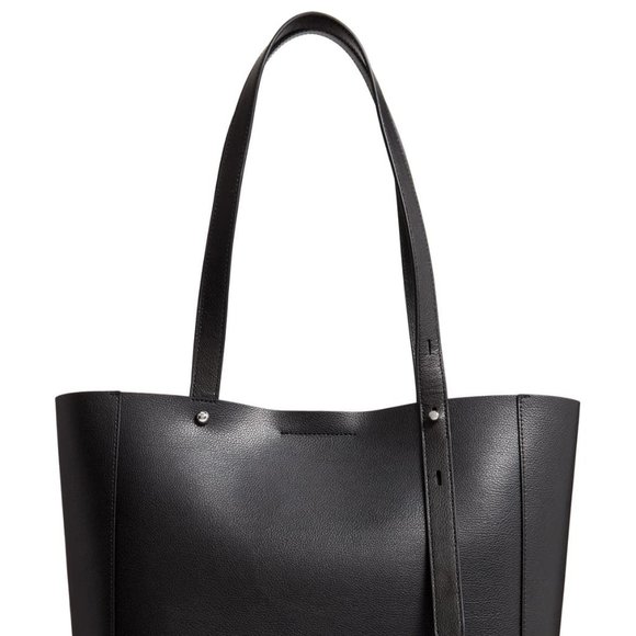 NWT $198 Rebecca Minkoff Stella Leather Black Tote - Picture 7 of 9